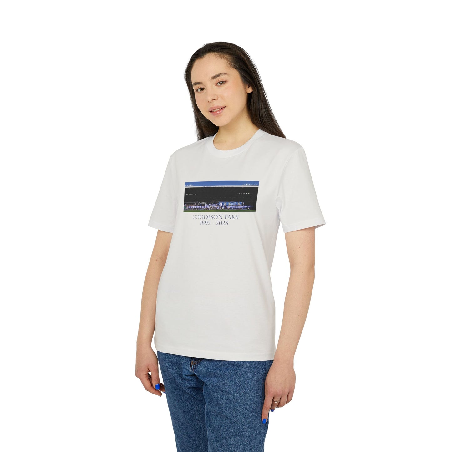 Gwladys Street Flag Display T-Shirt | Unisex Graphic Tee for Everton Fans