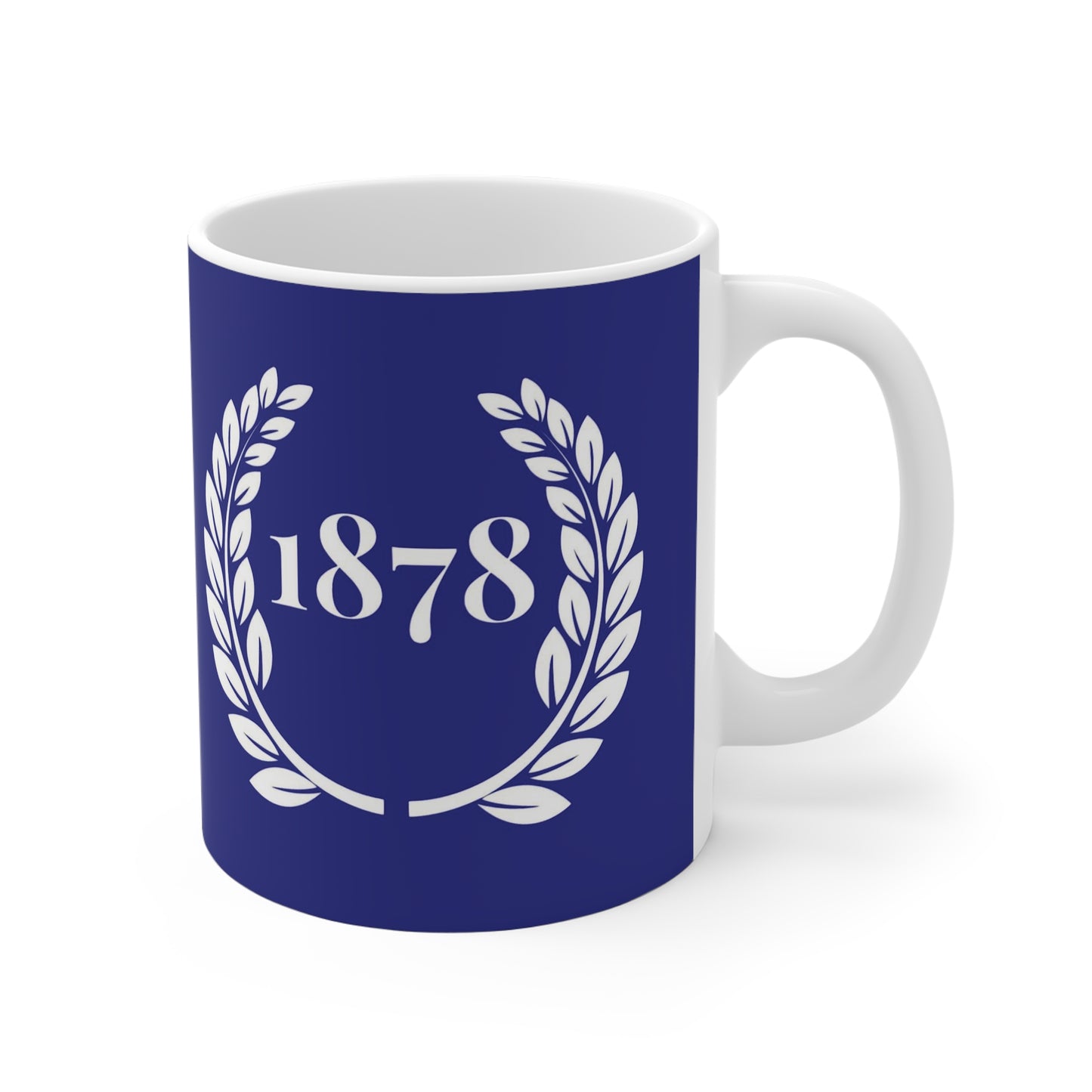 1878 Wreath Blue and White Mug