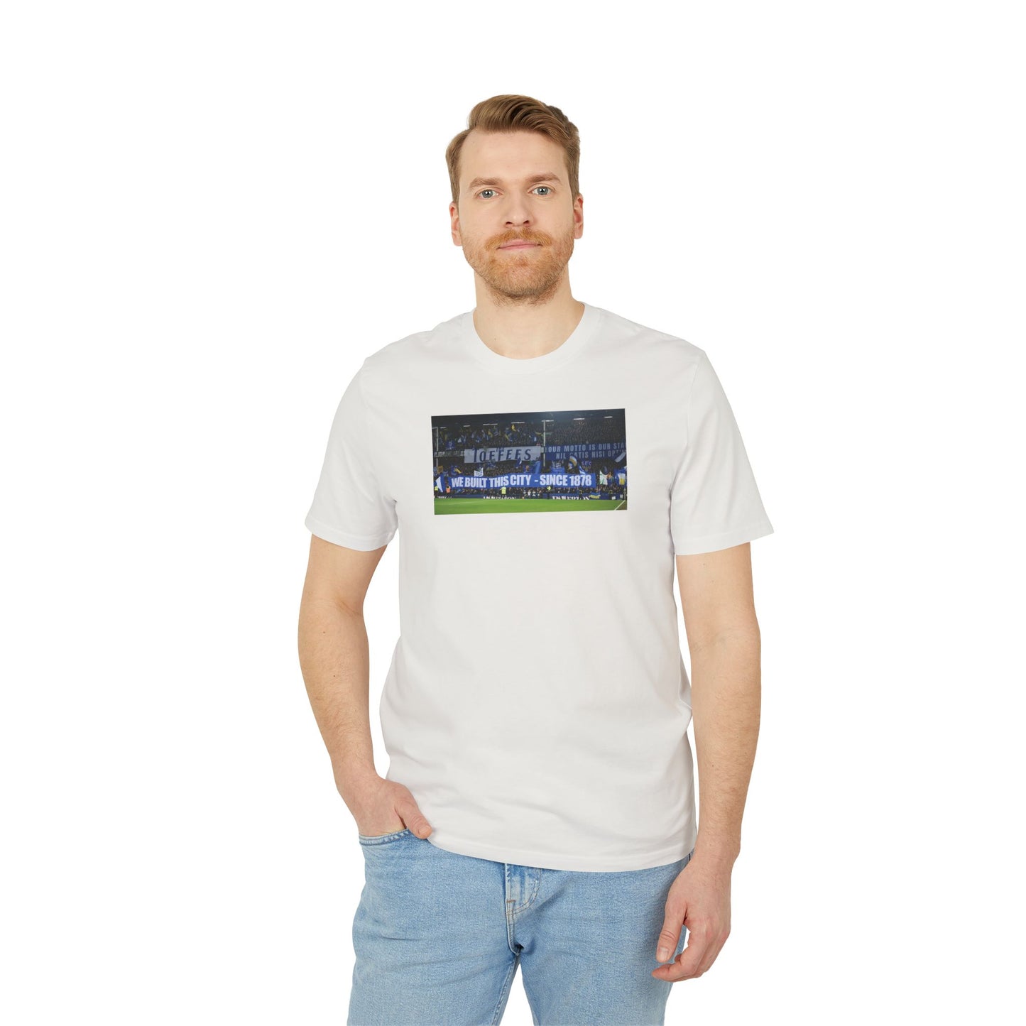 Gwladys Street We Built This City T-Shirt Without Text | Unisex Graphic Tee for Everton Fans