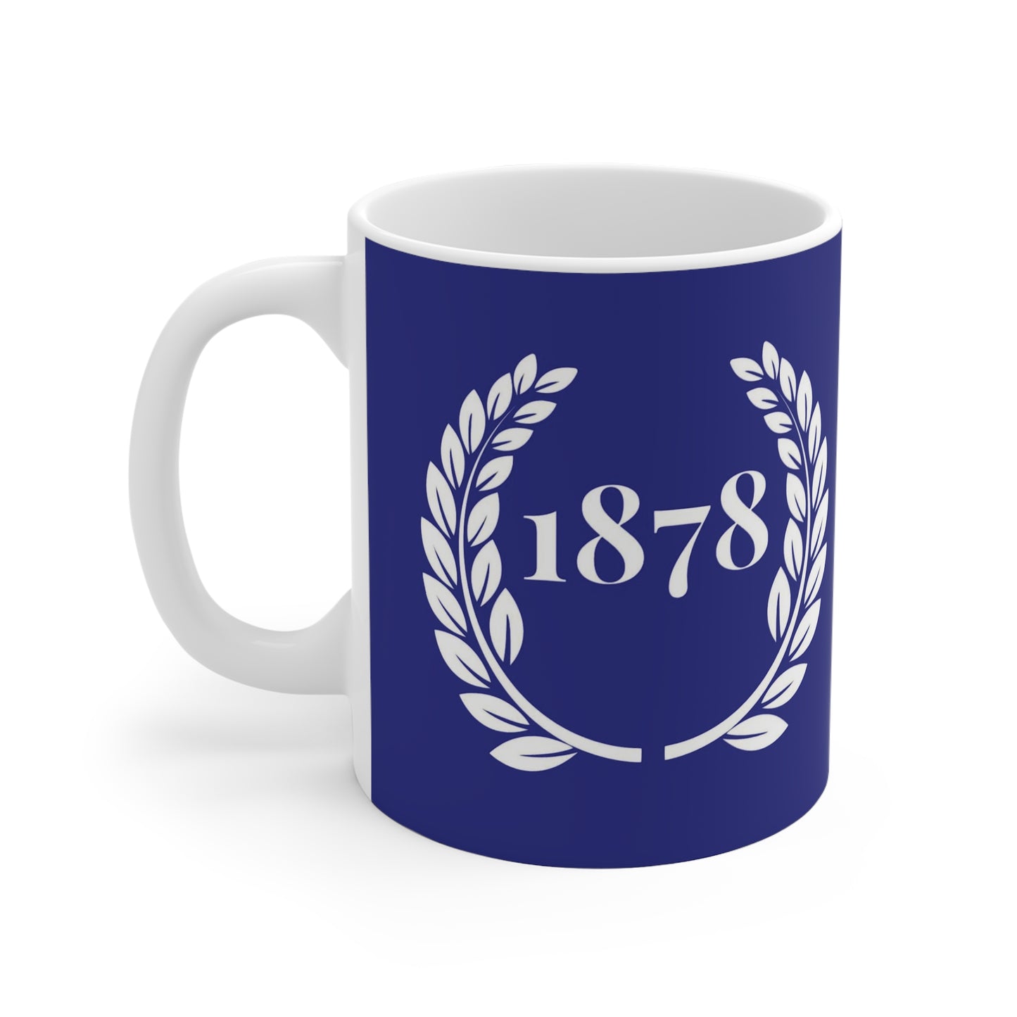 1878 Wreath Blue and White Mug