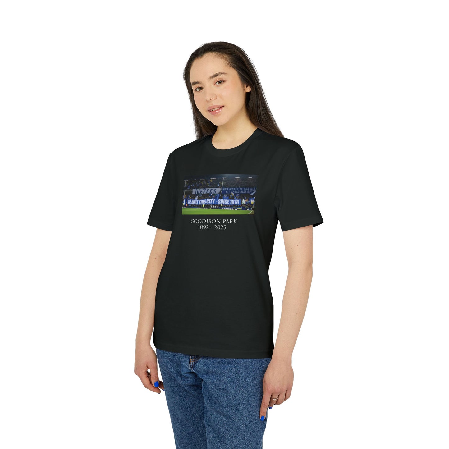 Gwladys Street We Built This City T-Shirt | Unisex Graphic Tee for Everton Fans