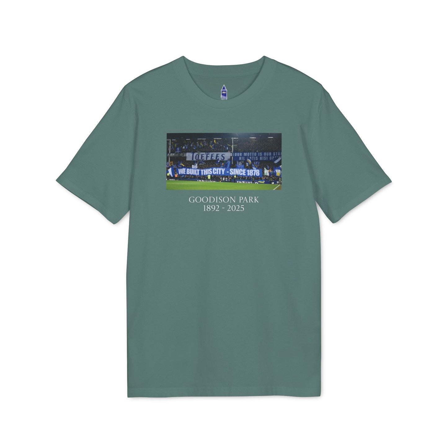 Gwladys Street We Built This City T-Shirt | Unisex Graphic Tee for Everton Fans