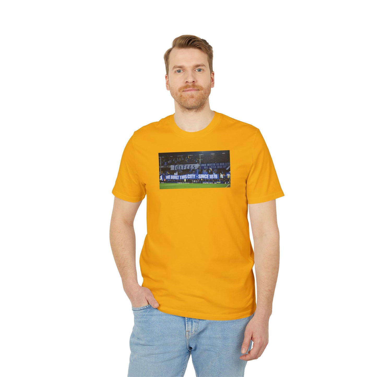 Gwladys Street We Built This City T-Shirt Without Text | Unisex Graphic Tee for Everton Fans