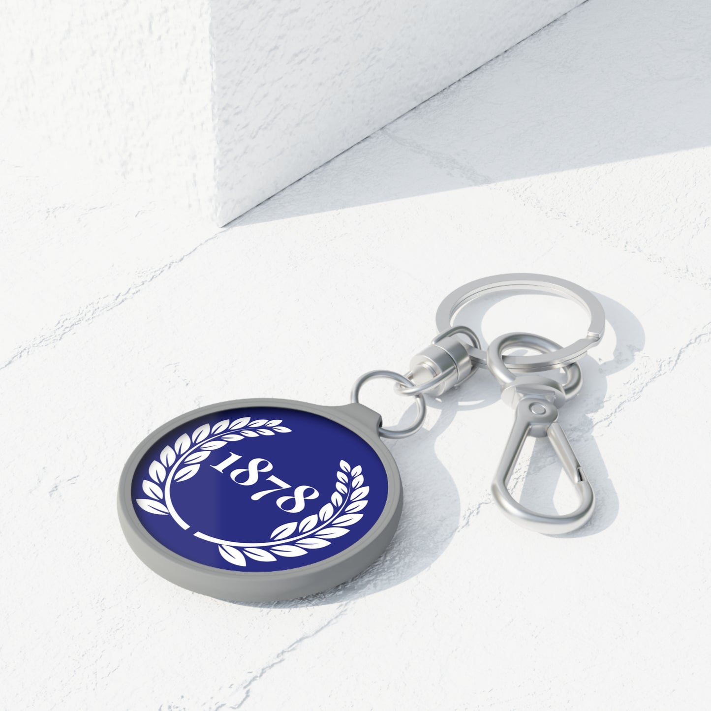 1878 Wreath Keyring Tag