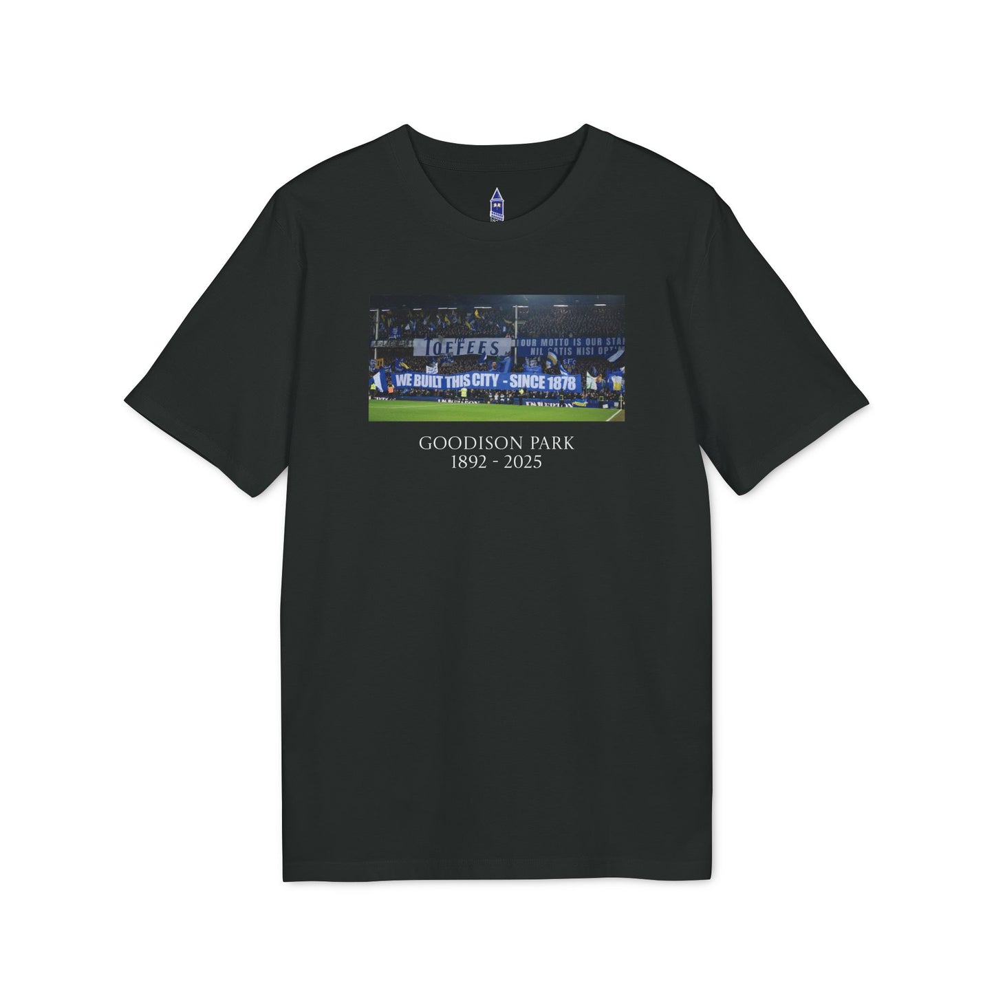 Gwladys Street We Built This City T-Shirt | Unisex Graphic Tee for Everton Fans
