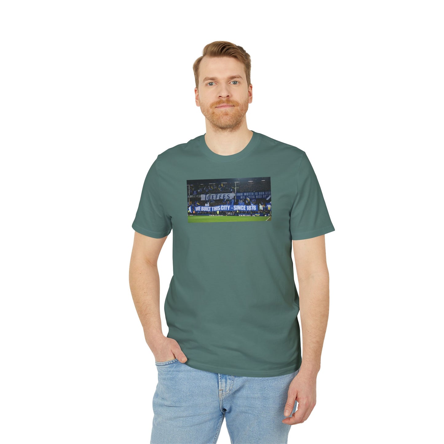 Gwladys Street We Built This City T-Shirt Without Text | Unisex Graphic Tee for Everton Fans