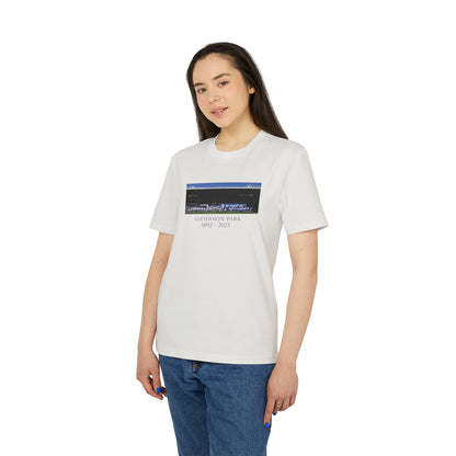 Gwladys Street Flag Display T-Shirt | Unisex Graphic Tee for Everton Fans