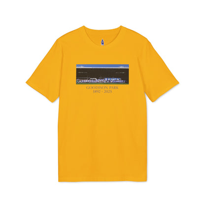 Gwladys Street Flag Display T-Shirt | Unisex Graphic Tee for Everton Fans