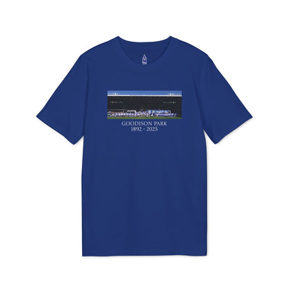 Gwladys Street Flag Display T-Shirt | Unisex Graphic Tee for Everton Fans