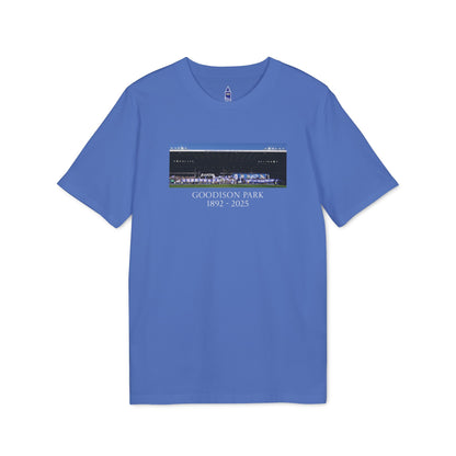 Gwladys Street Flag Display T-Shirt | Unisex Graphic Tee for Everton Fans