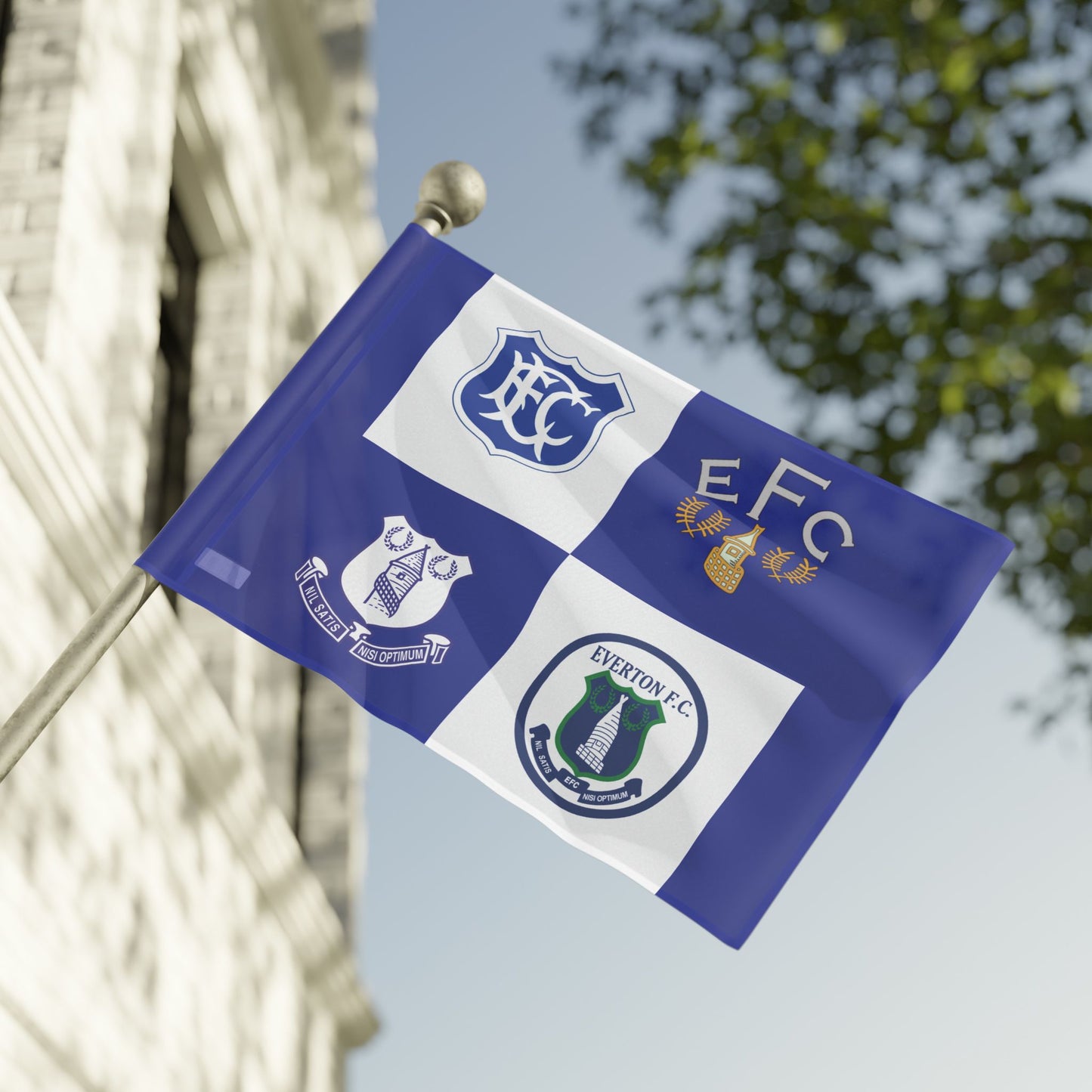 Classic Everton Badges Flag