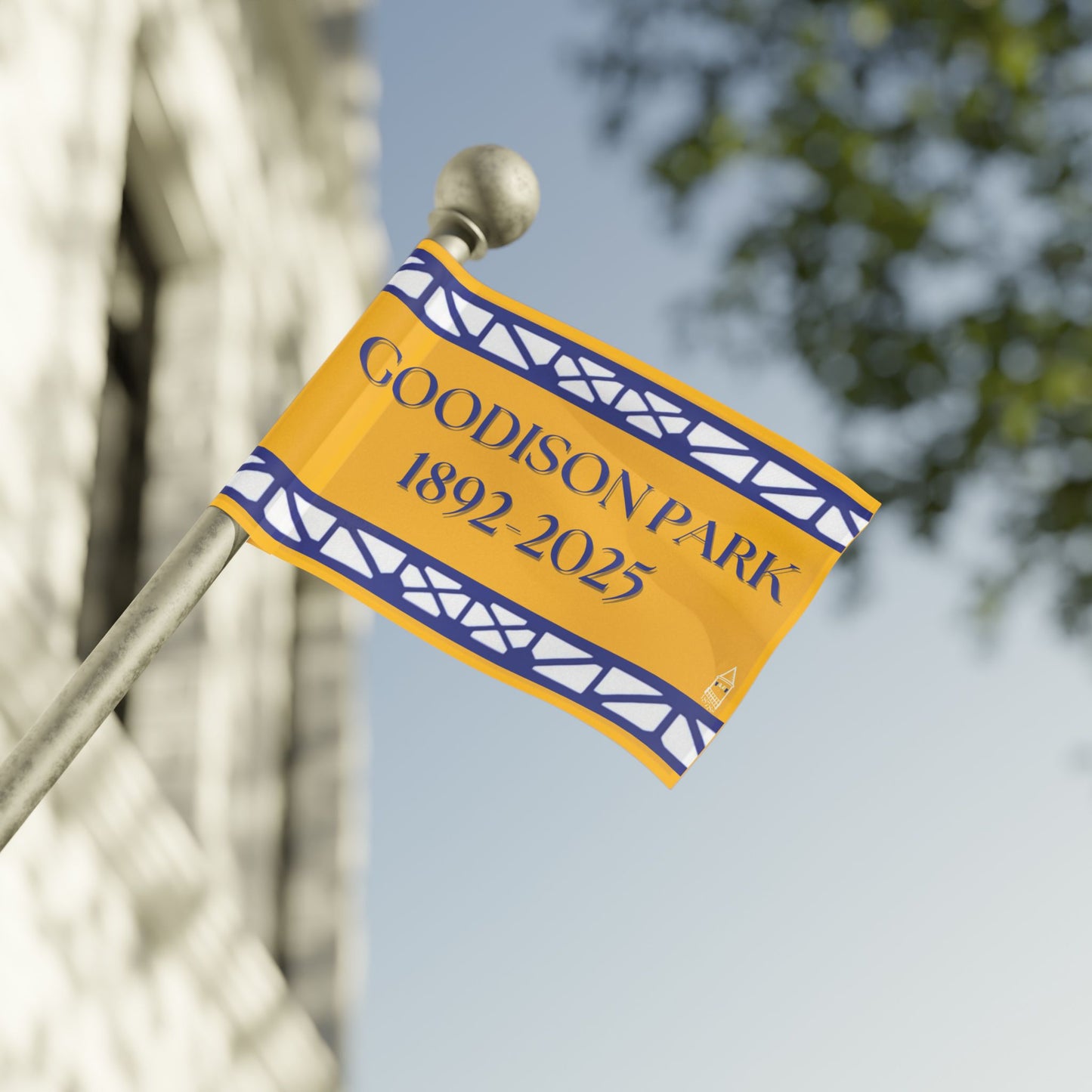 Goodison Flag - Yellow and Blue