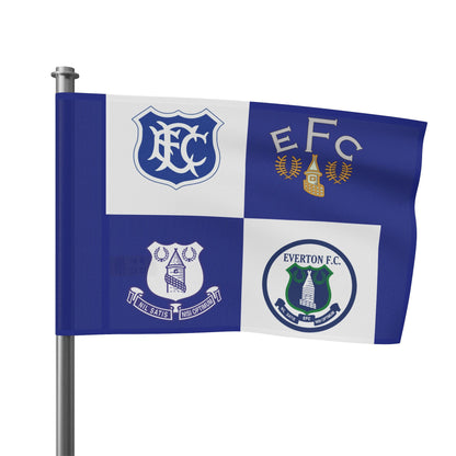 Classic Everton Badges Flag